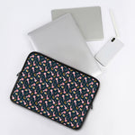 Pink Axolotl Pattern Print Laptop Sleeve