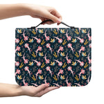 Pink Axolotl Pattern Print Leather Bible Cover