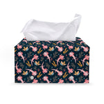 Pink Axolotl Pattern Print Leather Tissue Box Cover