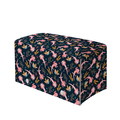 Pink Axolotl Pattern Print Leather Tissue Box Cover
