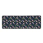 Pink Axolotl Pattern Print Long Kitchen Mat