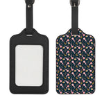 Pink Axolotl Pattern Print Luggage Tag