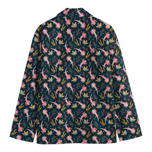 Pink Axolotl Pattern Print Men's Blazer