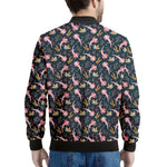 Pink Axolotl Pattern Print Men's Bomber Jacket