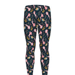 Pink Axolotl Pattern Print Men's leggings