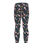 Pink Axolotl Pattern Print Men's leggings