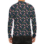 Pink Axolotl Pattern Print Men's Long Sleeve Rash Guard