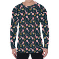 Pink Axolotl Pattern Print Men's Long Sleeve T-Shirt