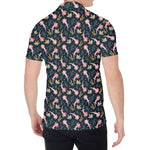 Pink Axolotl Pattern Print Men's Shirt