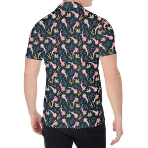 Pink Axolotl Pattern Print Men's Shirt