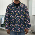 Pink Axolotl Pattern Print Men's Shirt Jacket