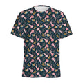 Pink Axolotl Pattern Print Men's Athletic T-Shirt