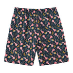 Pink Axolotl Pattern Print Men's Swim Trunks