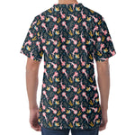 Pink Axolotl Pattern Print Men's Velvet T-Shirt