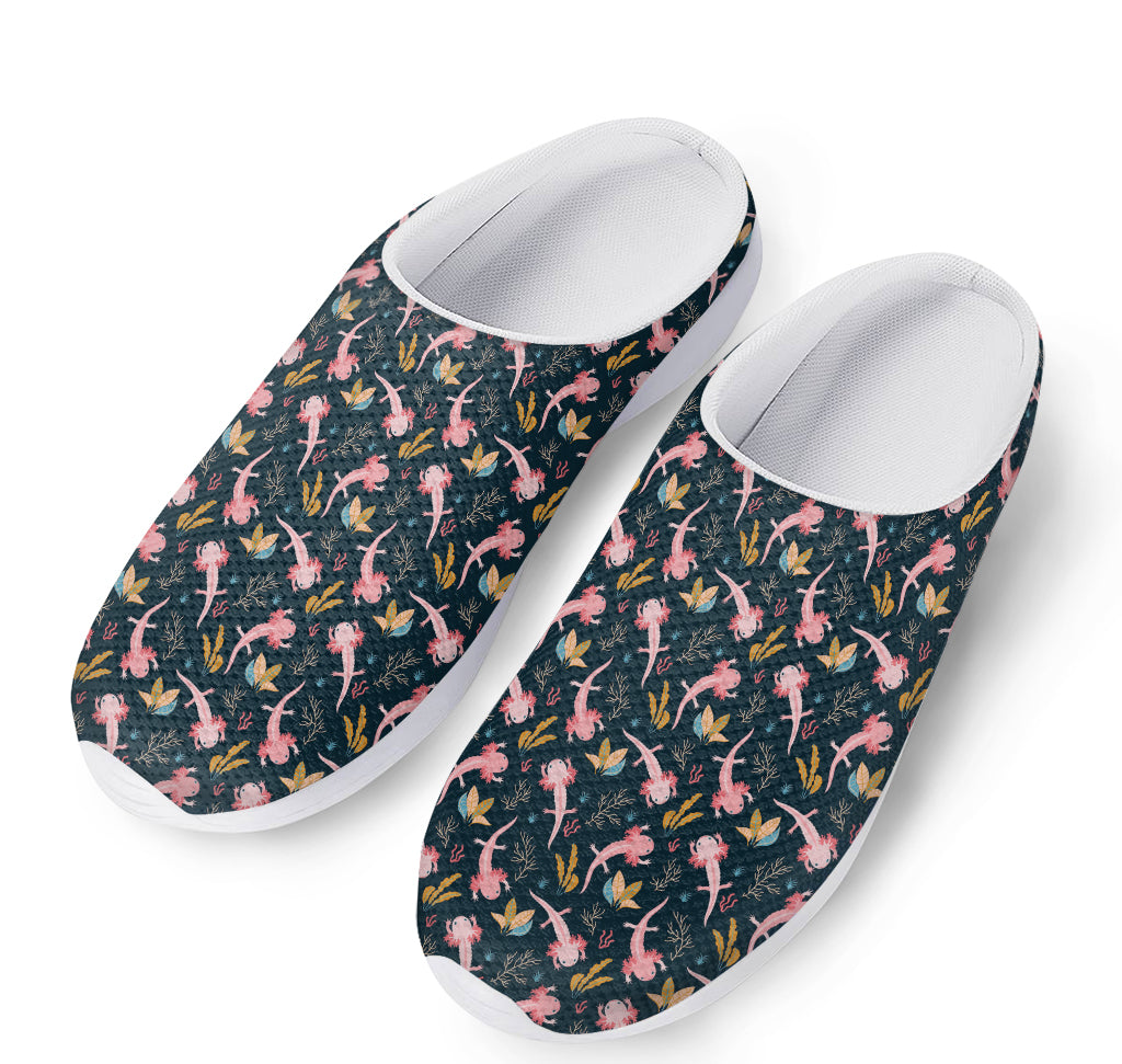 Pink Axolotl Pattern Print Mesh Casual Shoes