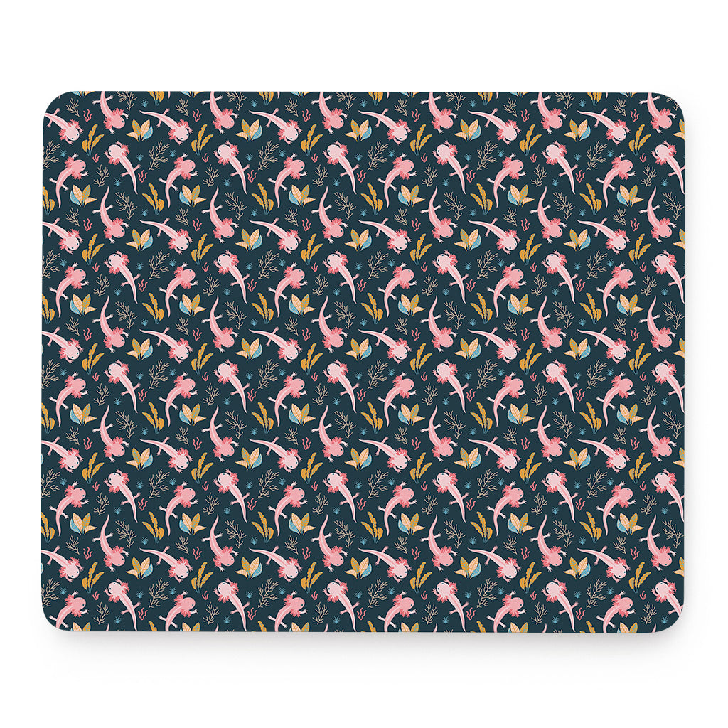 Pink Axolotl Pattern Print Mouse Pad