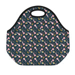 Pink Axolotl Pattern Print Neoprene Lunch Bag