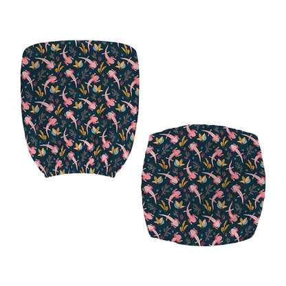 Pink Axolotl Pattern Print Office Chair Cover