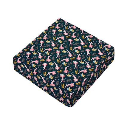 Pink Axolotl Pattern Print Outdoor Seat Cushion Cover