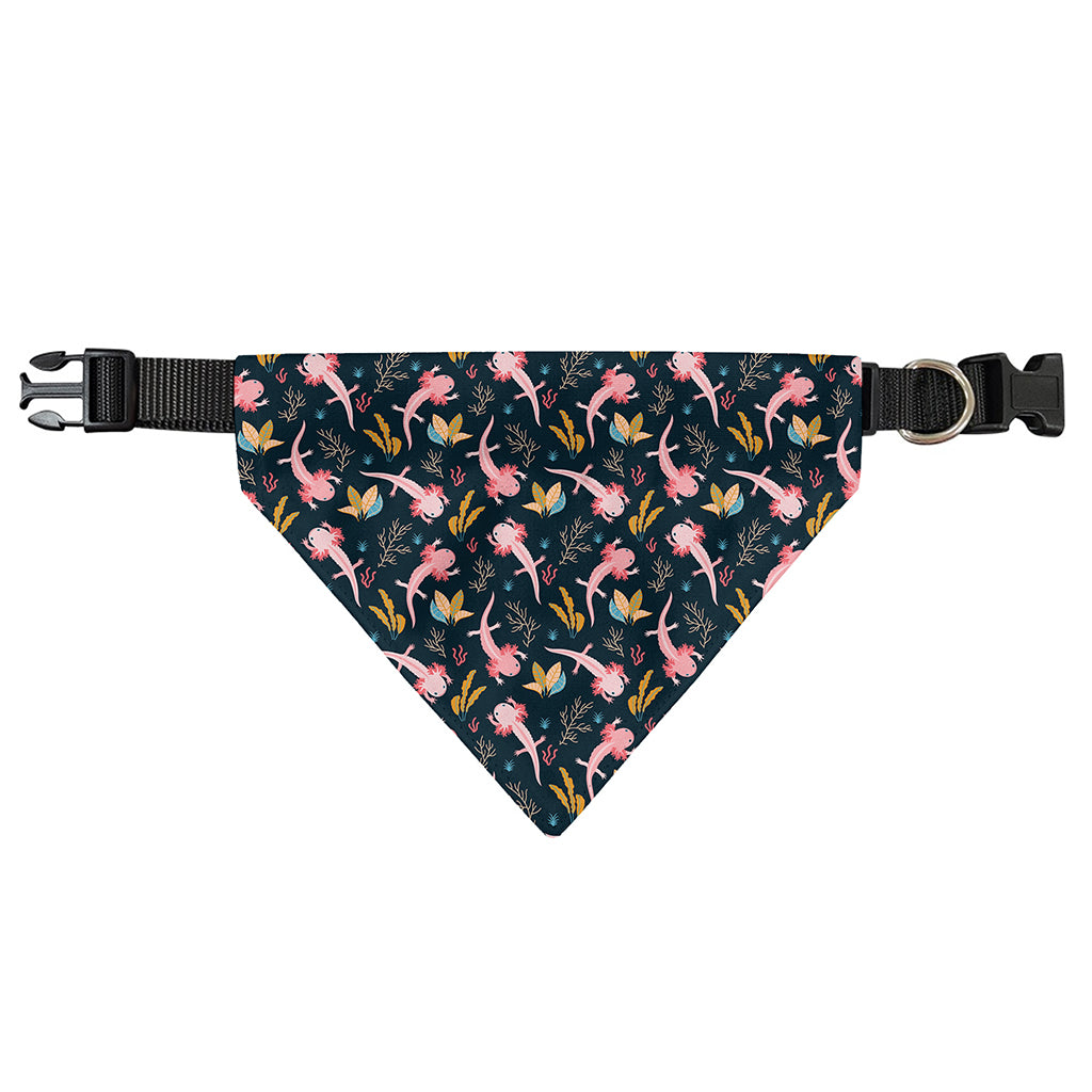 Pink Axolotl Pattern Print Over The Collar Dog Bandana
