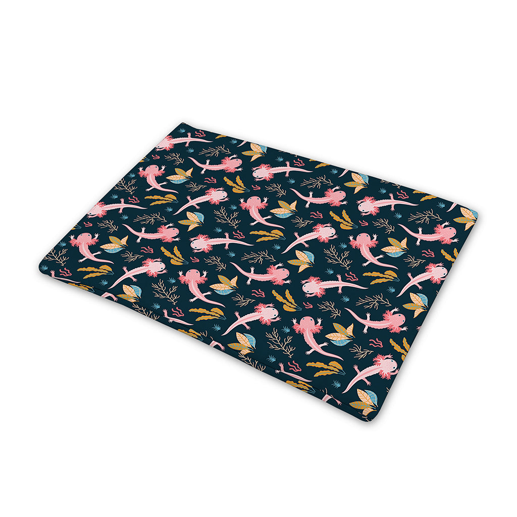 Pink Axolotl Pattern Print Pet Cooling Mat Cover
