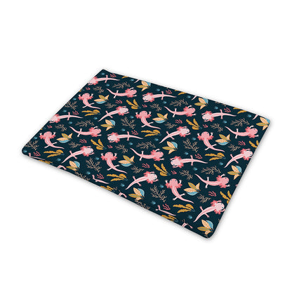 Pink Axolotl Pattern Print Pet Cooling Mat Cover