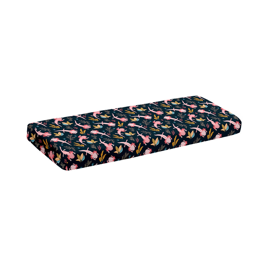 Pink Axolotl Pattern Print Piano Keyboard Cover
