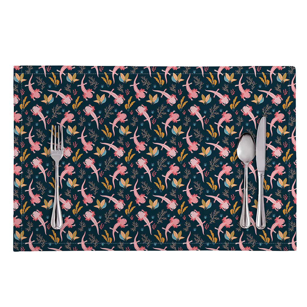 Pink Axolotl Pattern Print Placemat