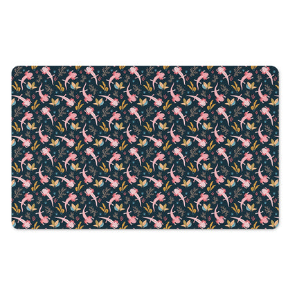 Pink Axolotl Pattern Print Polyester Doormat