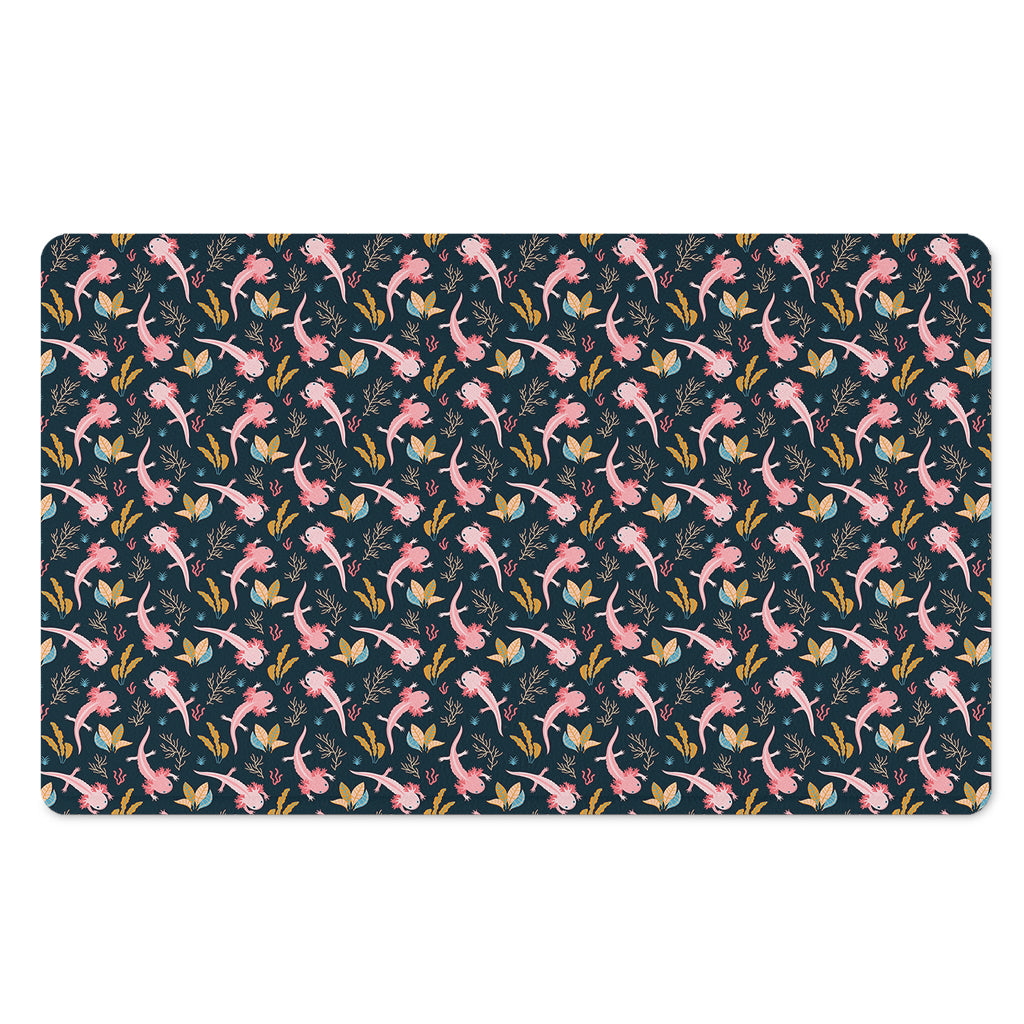 Pink Axolotl Pattern Print Polyester Doormat