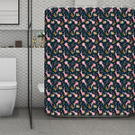 Pink Axolotl Pattern Print Polyester Shower Curtain