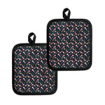 Pink Axolotl Pattern Print Pot Holders