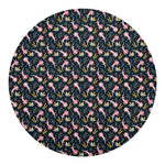 Pink Axolotl Pattern Print Round Blanket