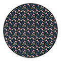 Pink Axolotl Pattern Print Round Floor Mat