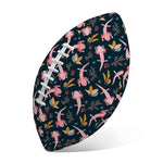 Pink Axolotl Pattern Print Rugby Ball