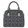 Pink Axolotl Pattern Print Shoulder Handbag