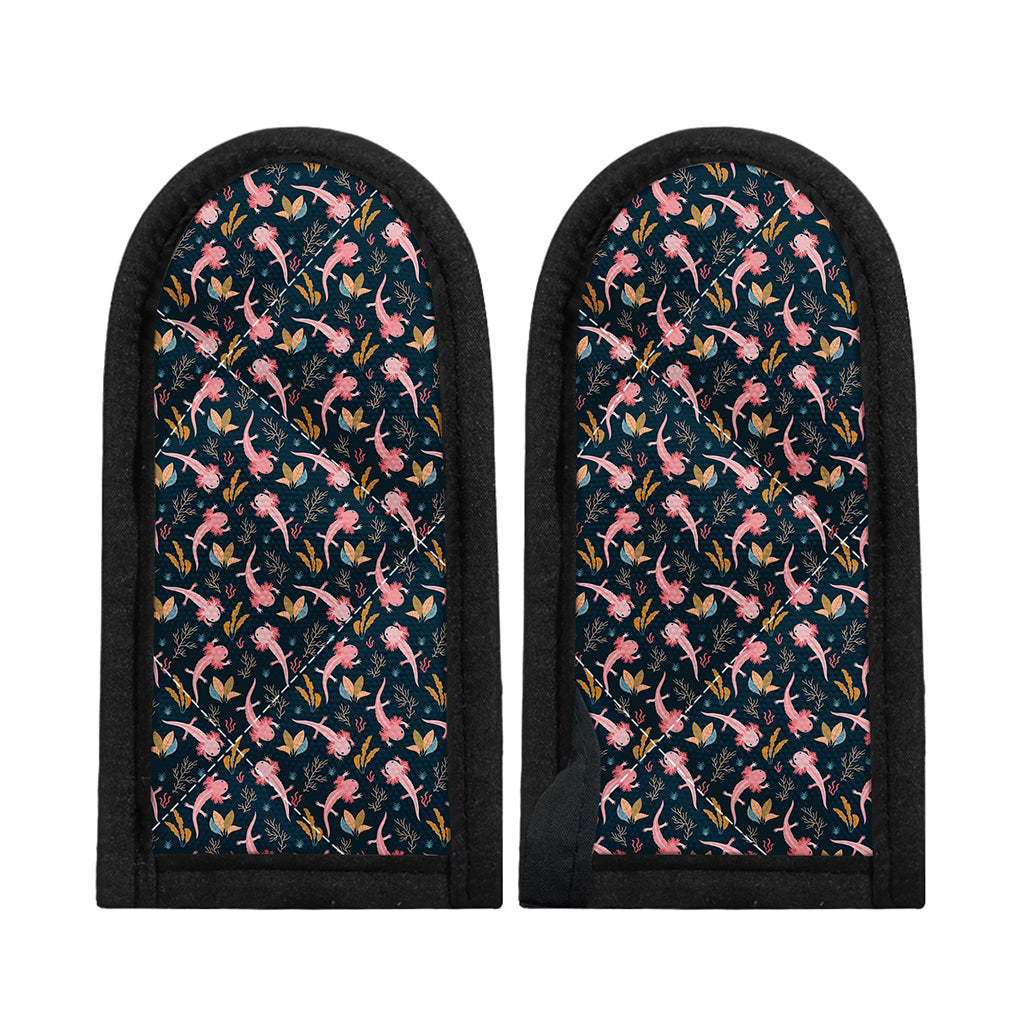 Pink Axolotl Pattern Print Skillet Handle Cover