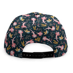 Pink Axolotl Pattern Print Snapback Cap