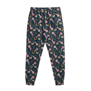 Pink Axolotl Pattern Print Sweatpants