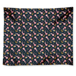 Pink Axolotl Pattern Print Tapestry