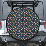 Pink Axolotl Pattern Print Tire Cover