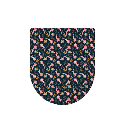 Pink Axolotl Pattern Print Toilet Lid Cover