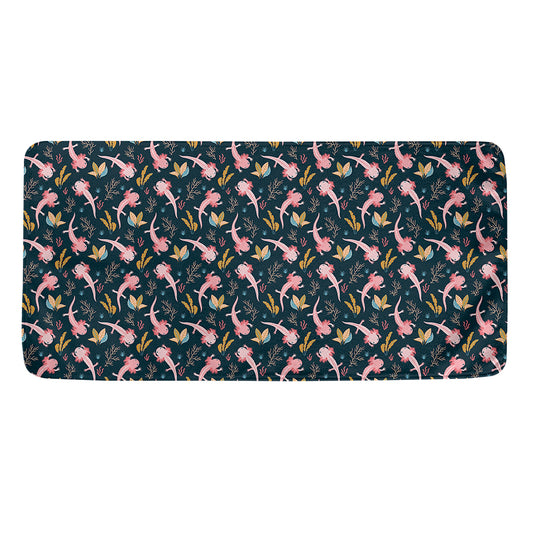 Pink Axolotl Pattern Print Towel