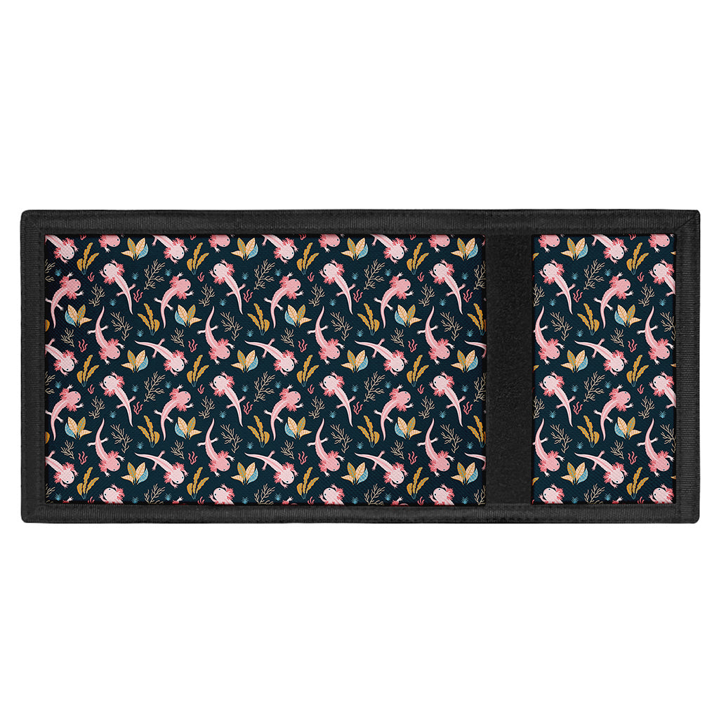 Pink Axolotl Pattern Print Trifold Wallet
