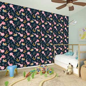 Pink Axolotl Pattern Print Wall Sticker