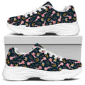 Pink Axolotl Pattern Print White Chunky Shoes