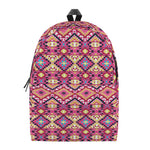 Pink Aztec Geometric Ethnic Pattern Print Backpack
