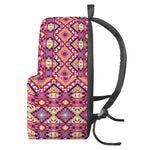 Pink Aztec Geometric Ethnic Pattern Print Backpack