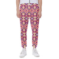 Pink Aztec Geometric Pattern Print Joggers