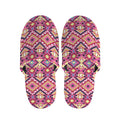 Pink Aztec Geometric Pattern Print Slippers